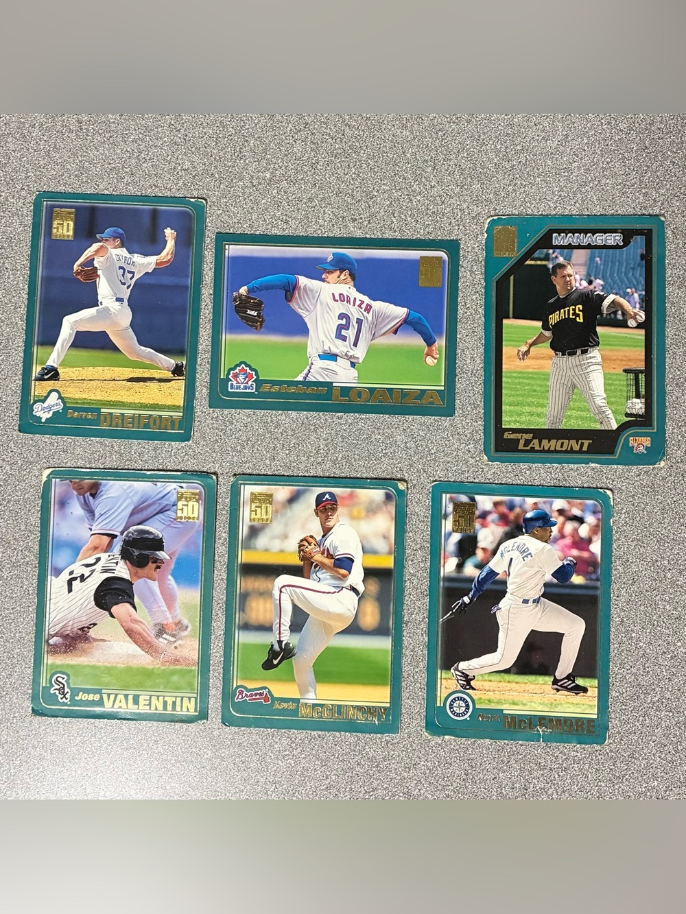 2001 Topps Baseball Cards - Set of 6